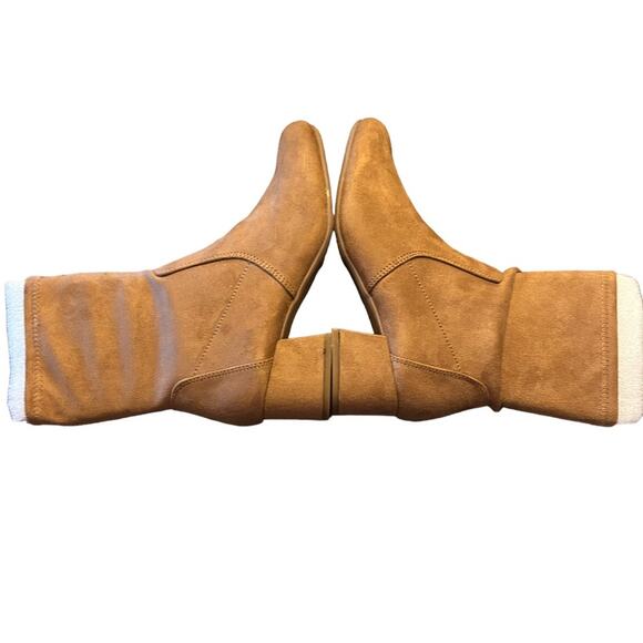 Kenneth Cole Reaction Road Stretch Sock Booties Cognac NEW Size 6 - Picture 8 of 10